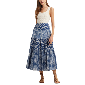 Lauren Ralph Lauren Patchwork Floral Voile Tiered Skirt